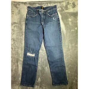 Lee Distressed Stretch Jeans Women’s Size 8 Medium Blue Denim